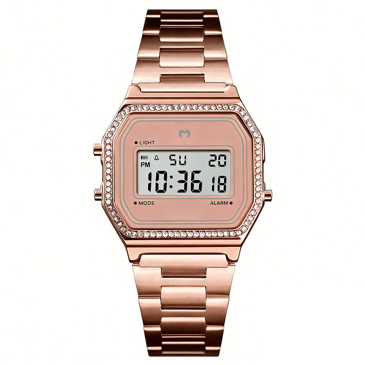 Vintage Glitter Digital Watch ~ Rose Gold
