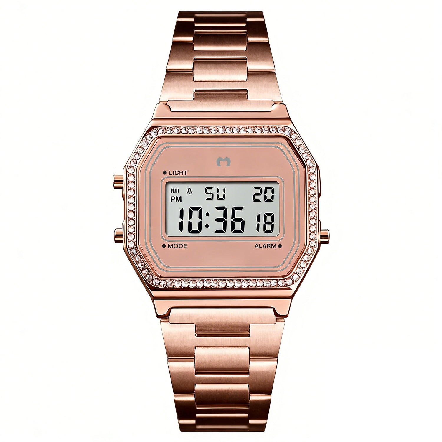 Vintage Glitter Digital Watch ~ Rose Gold