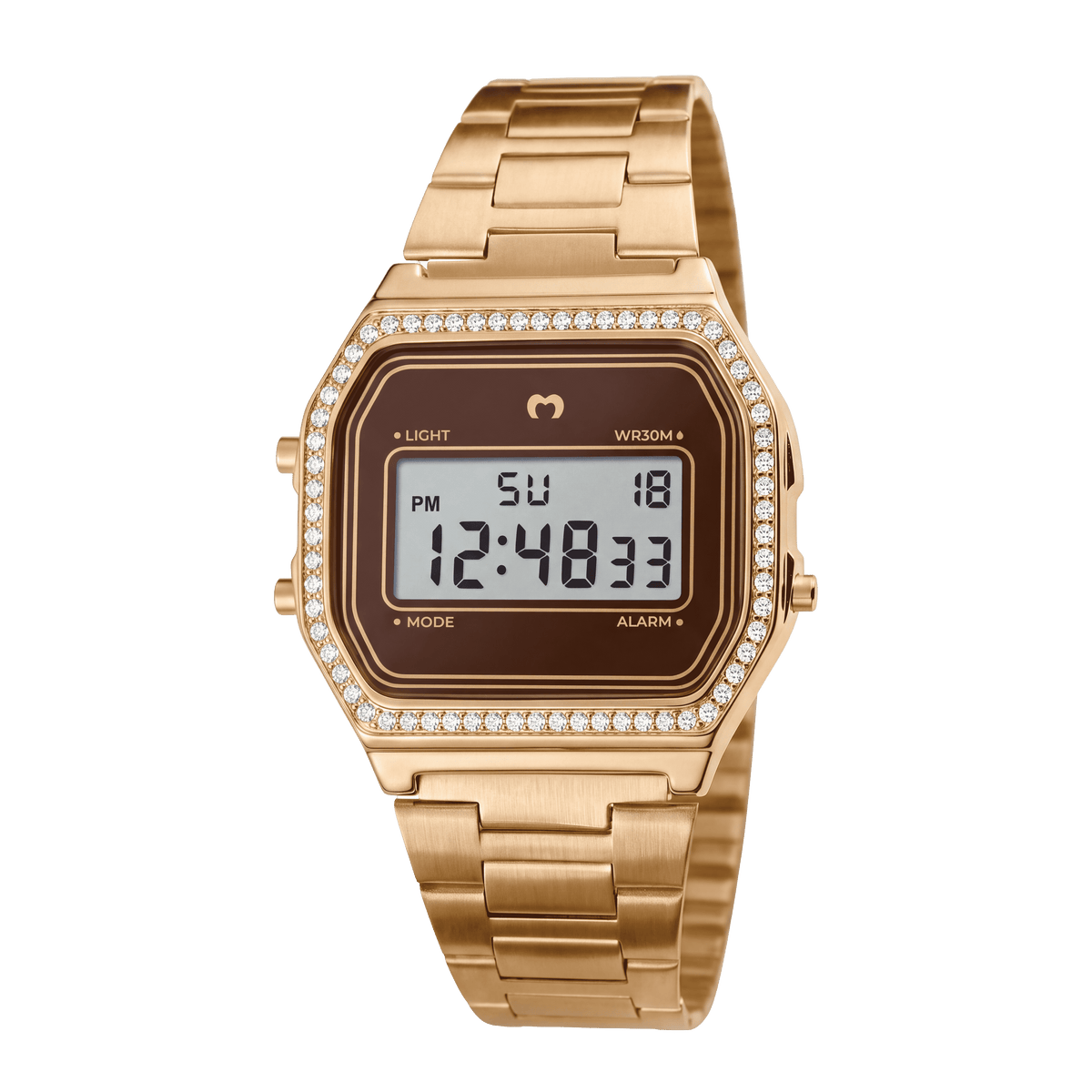 Vintage Glitter Digital Watch ~ Gold-Cocoa