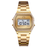 Vintage Glitter Digital Watch ~ Gold