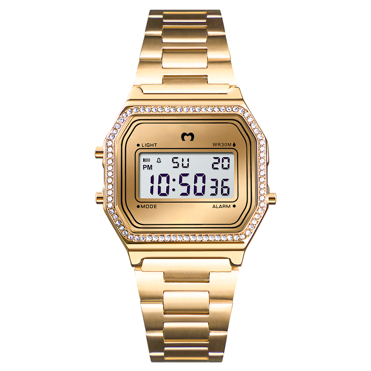 Vintage Glitter Digital Watch ~ Gold