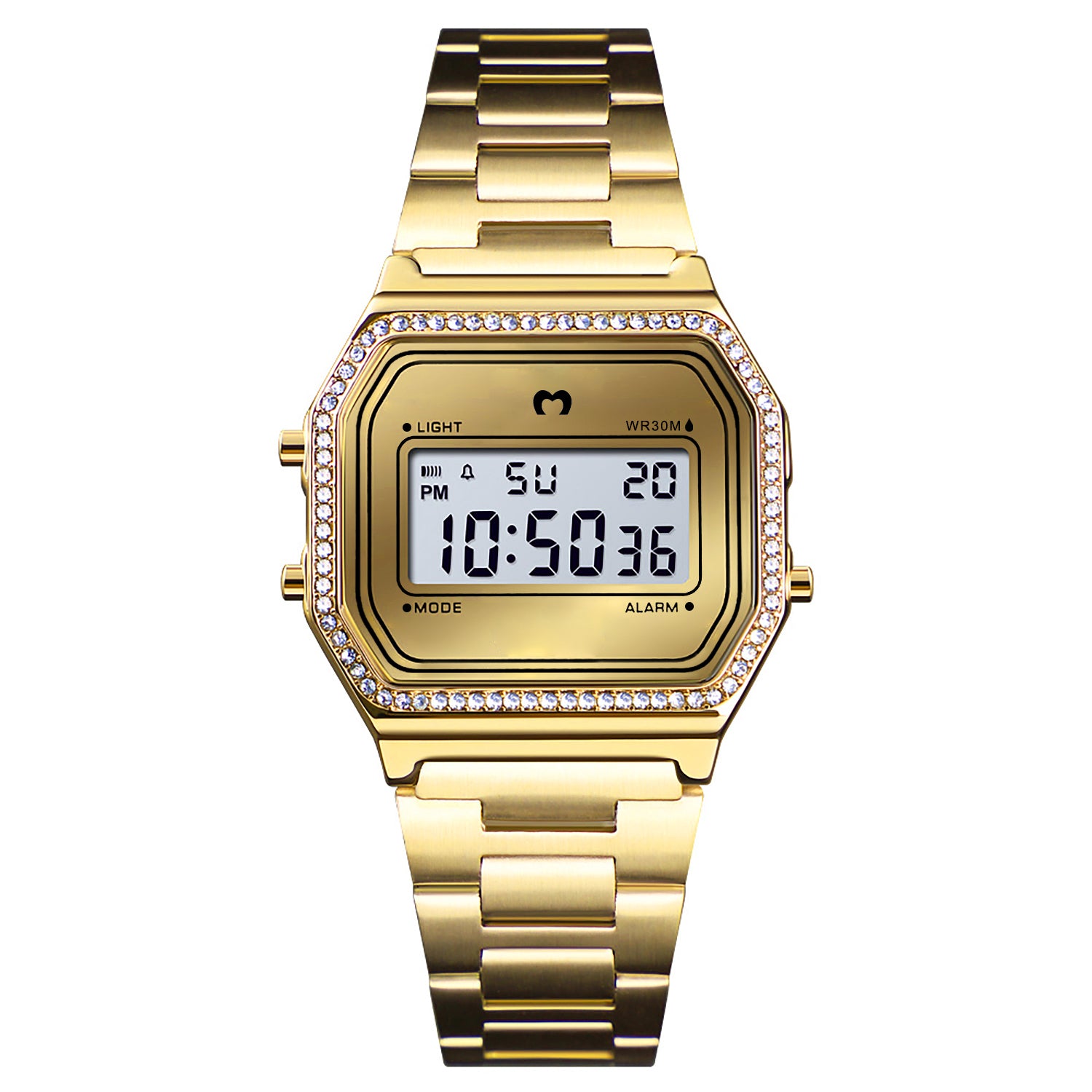 Vintage Glitter Digital Watch ~ Gold
