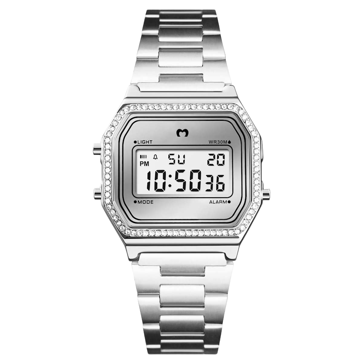 Vintage Glitter Digital Watch ~ Silvery