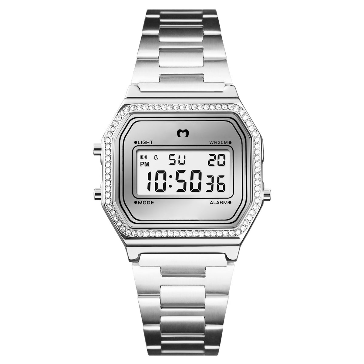 Vintage Glitter Digital Watch ~ Silvery