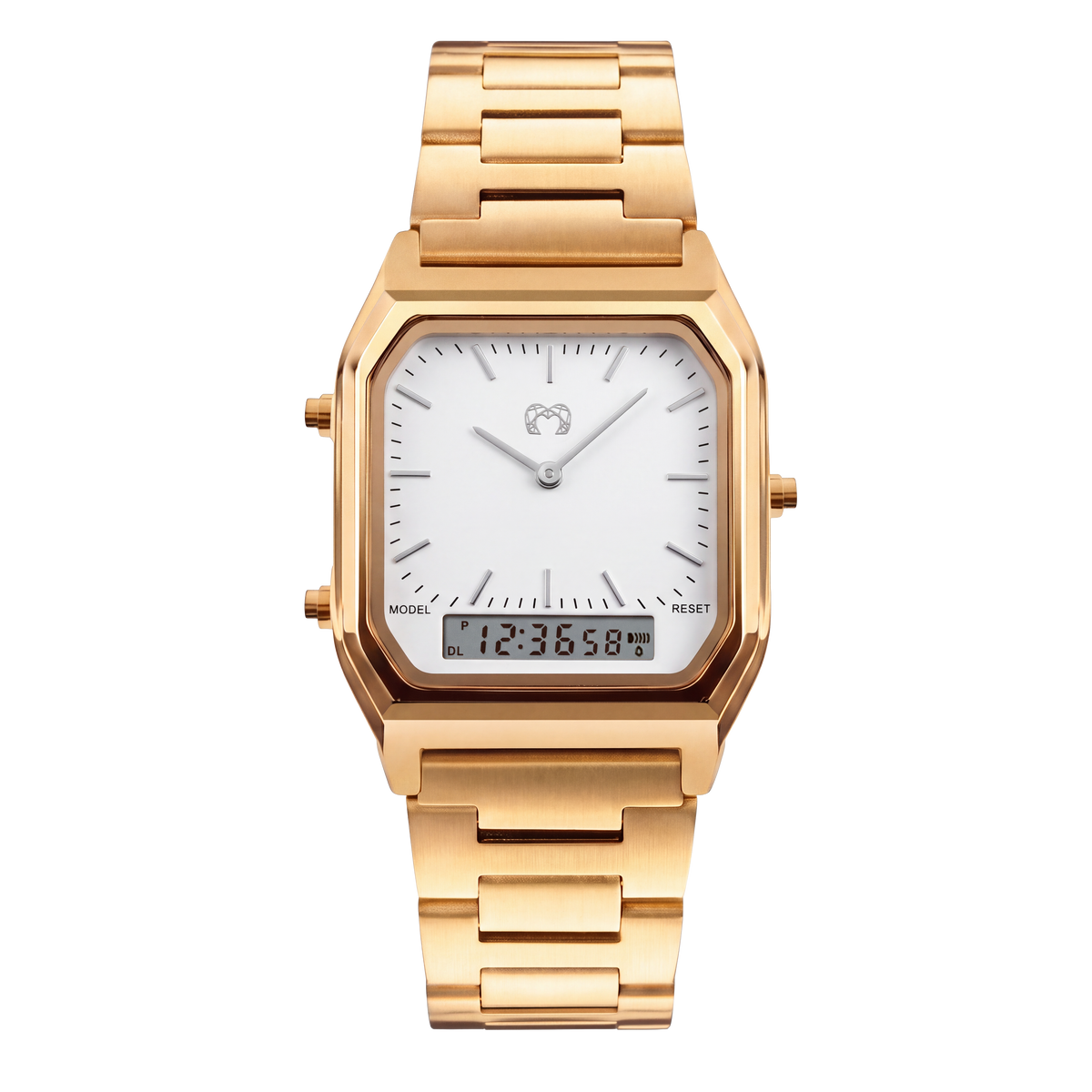 Vintage Retro Watch ~ GoldWhite
