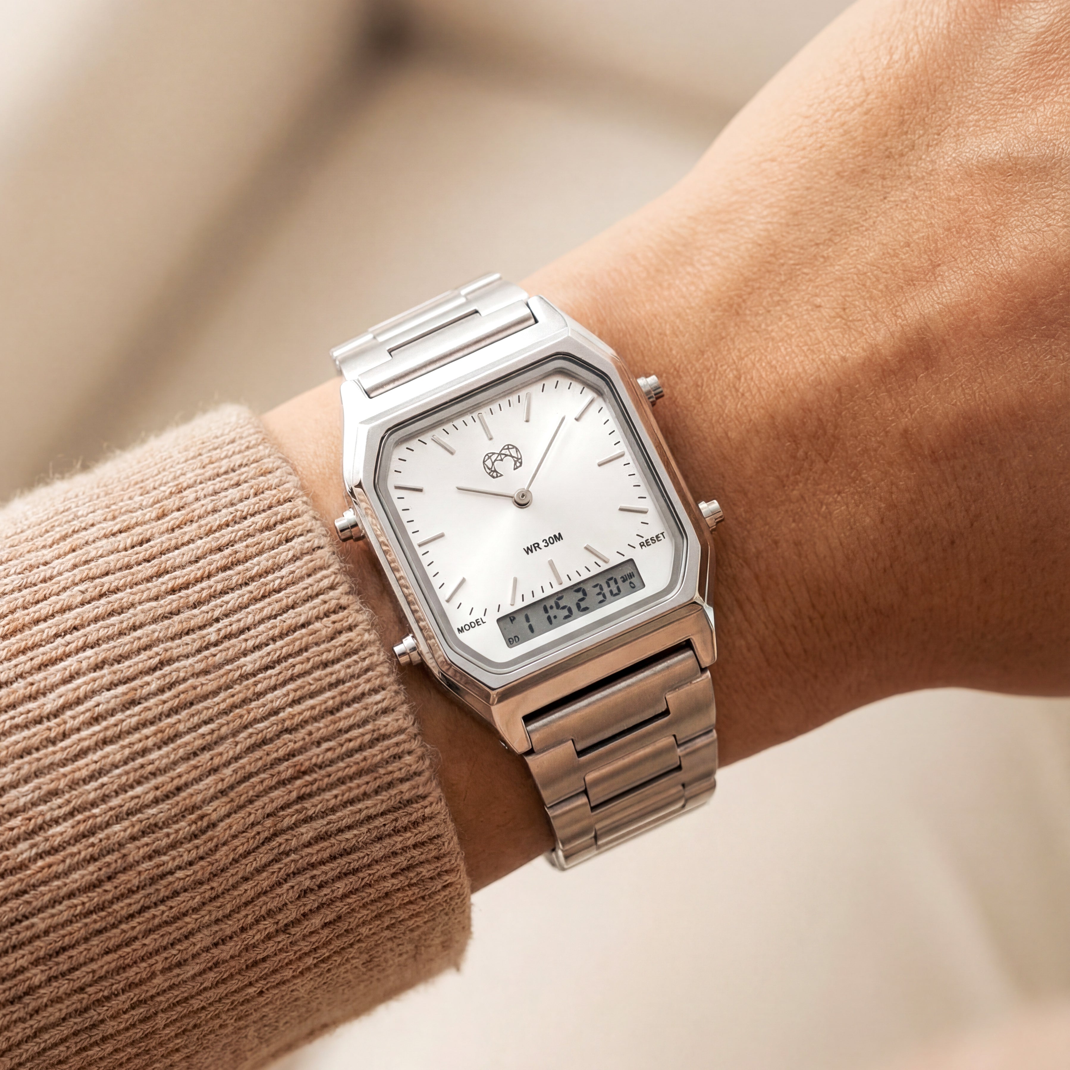 Vintage Retro Watch ~ SilverWhite