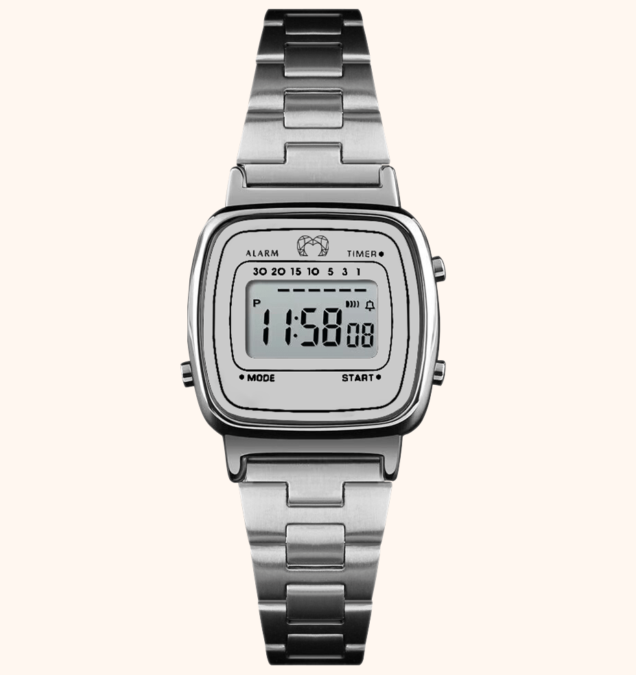 Casio mini silver watch shop