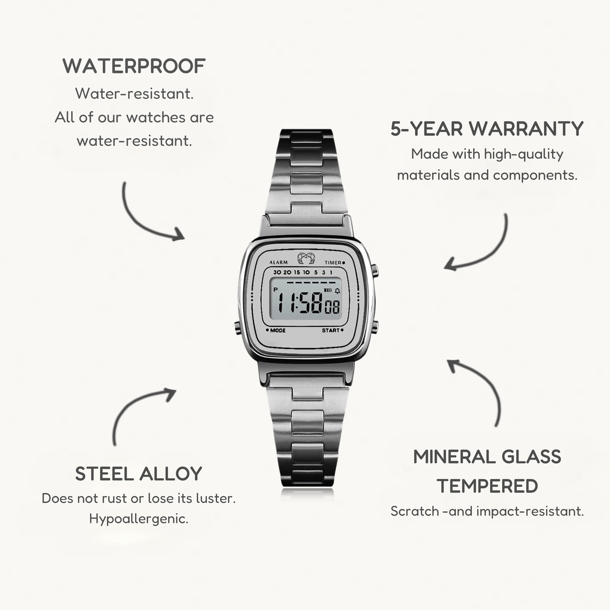 Vintage Mini Watch ~ Silver