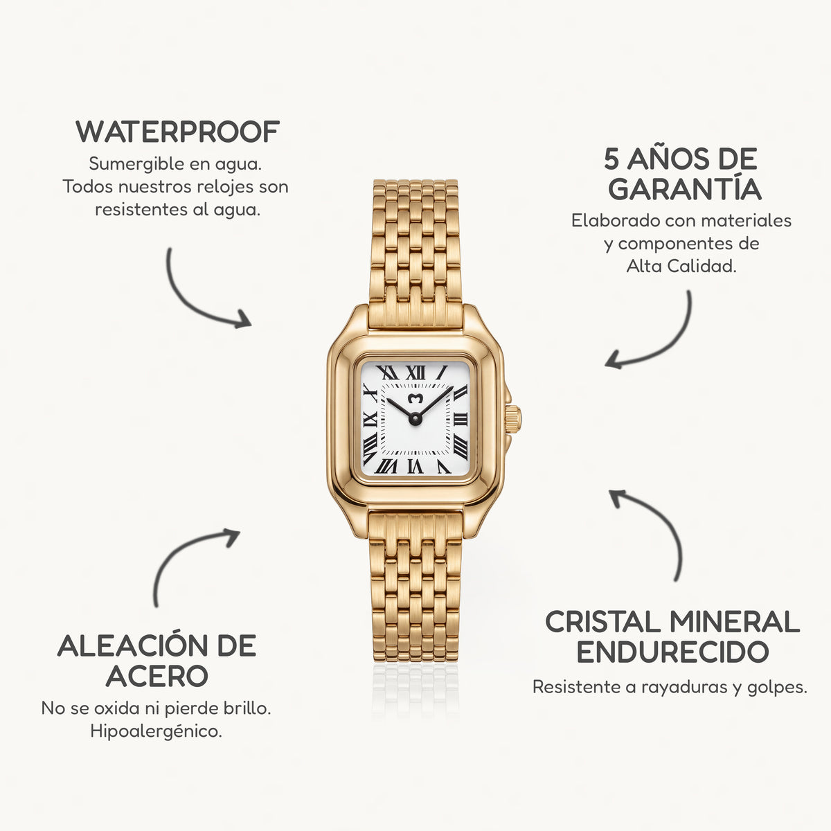Europe Watch ~ Gold-White