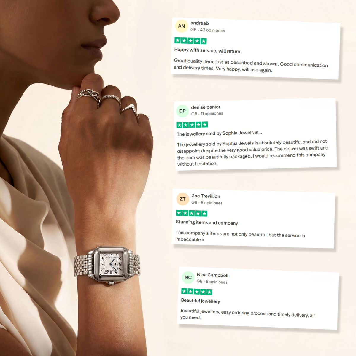 Europe Watch ~ Silver-White
