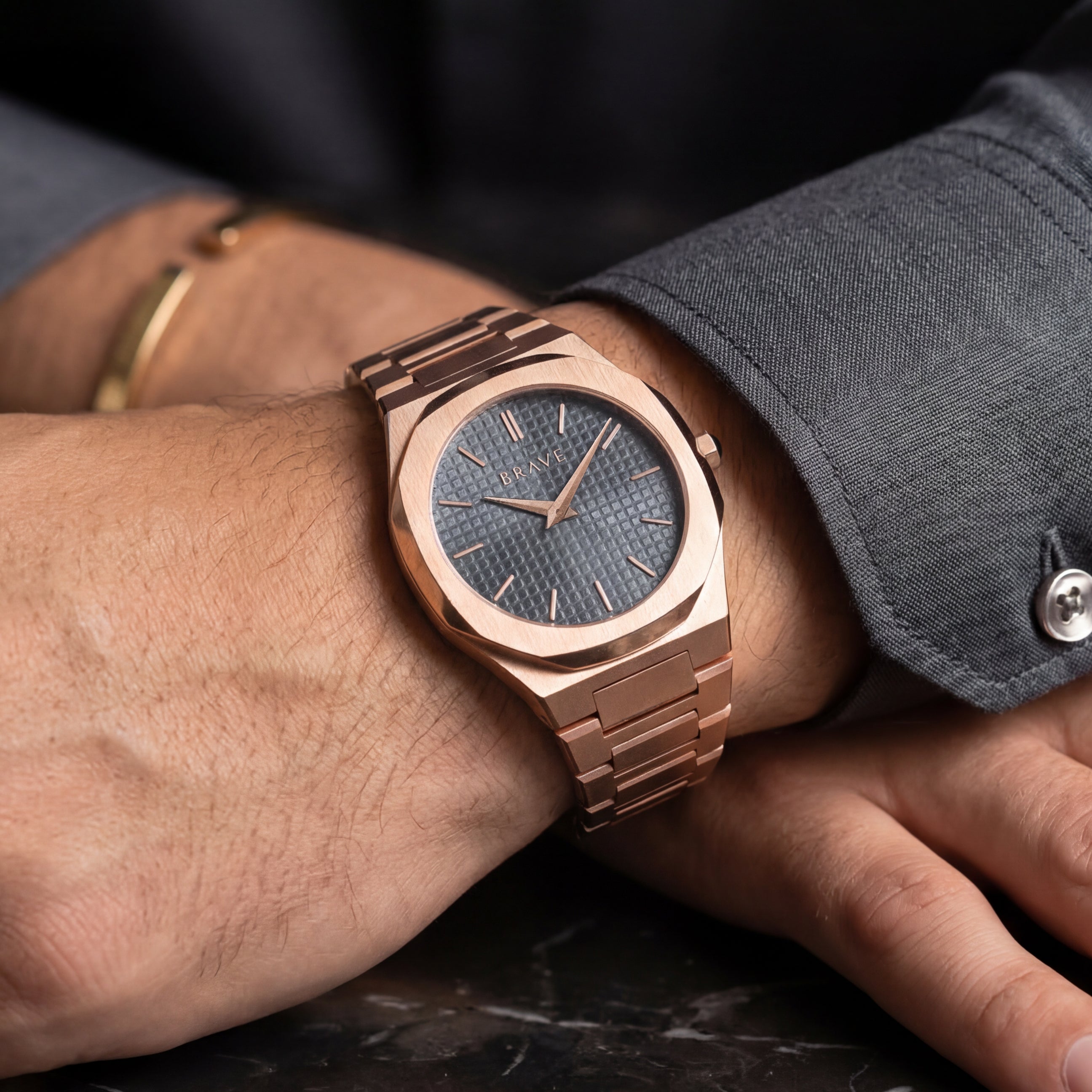 Empire ~ Rose Gold-Blue Watch BRAVE