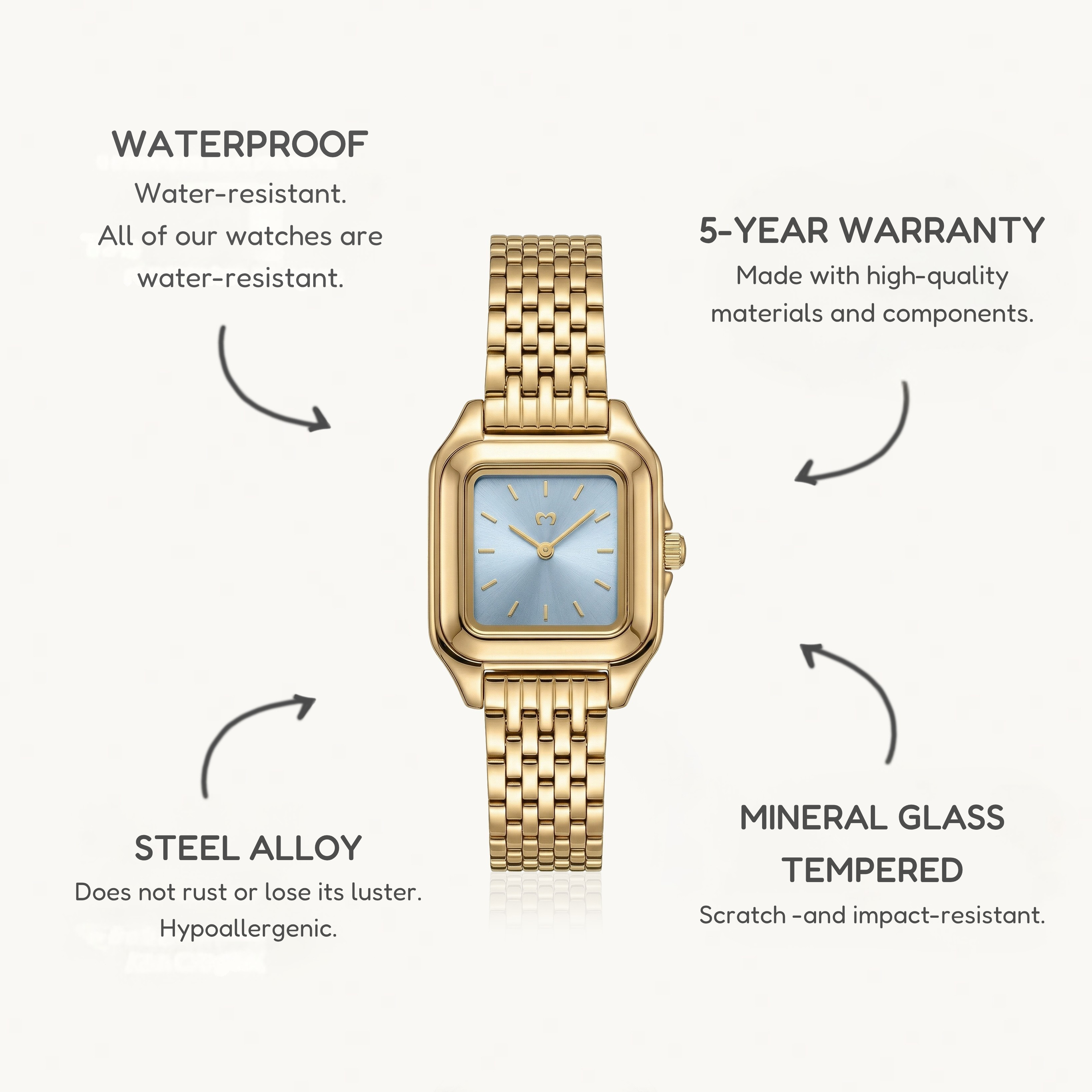 Hampton Watch ~ Gold-Blue
