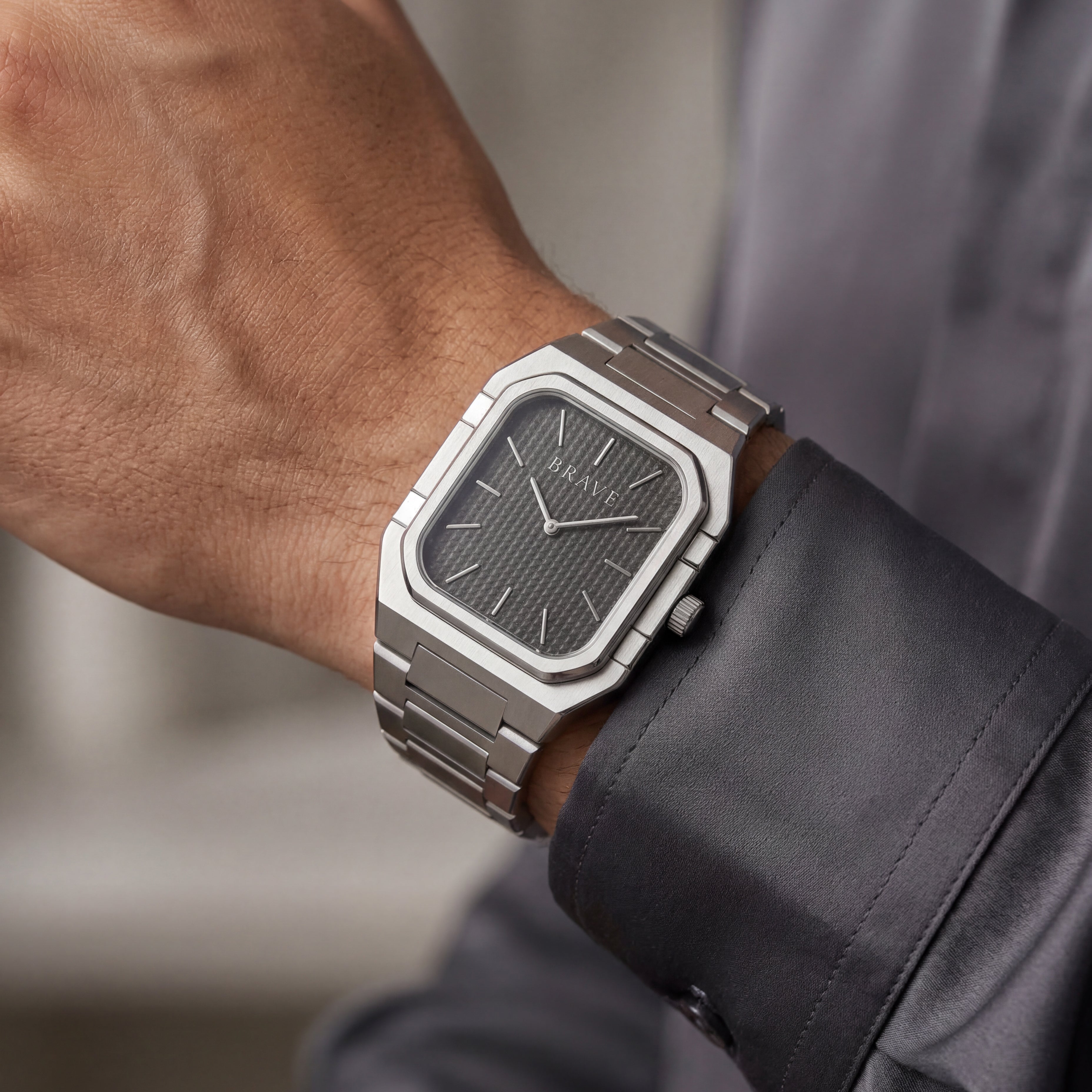 Brando ~ Silver-Black Watch BRAVE