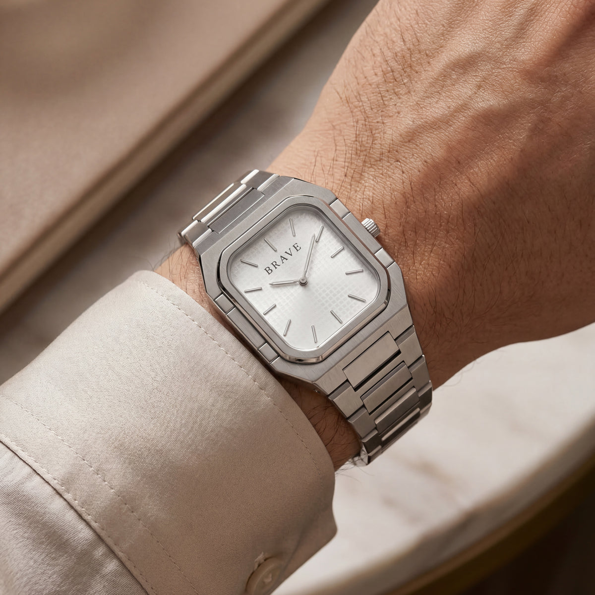 Brando ~ Silver-White Watch BRAVE