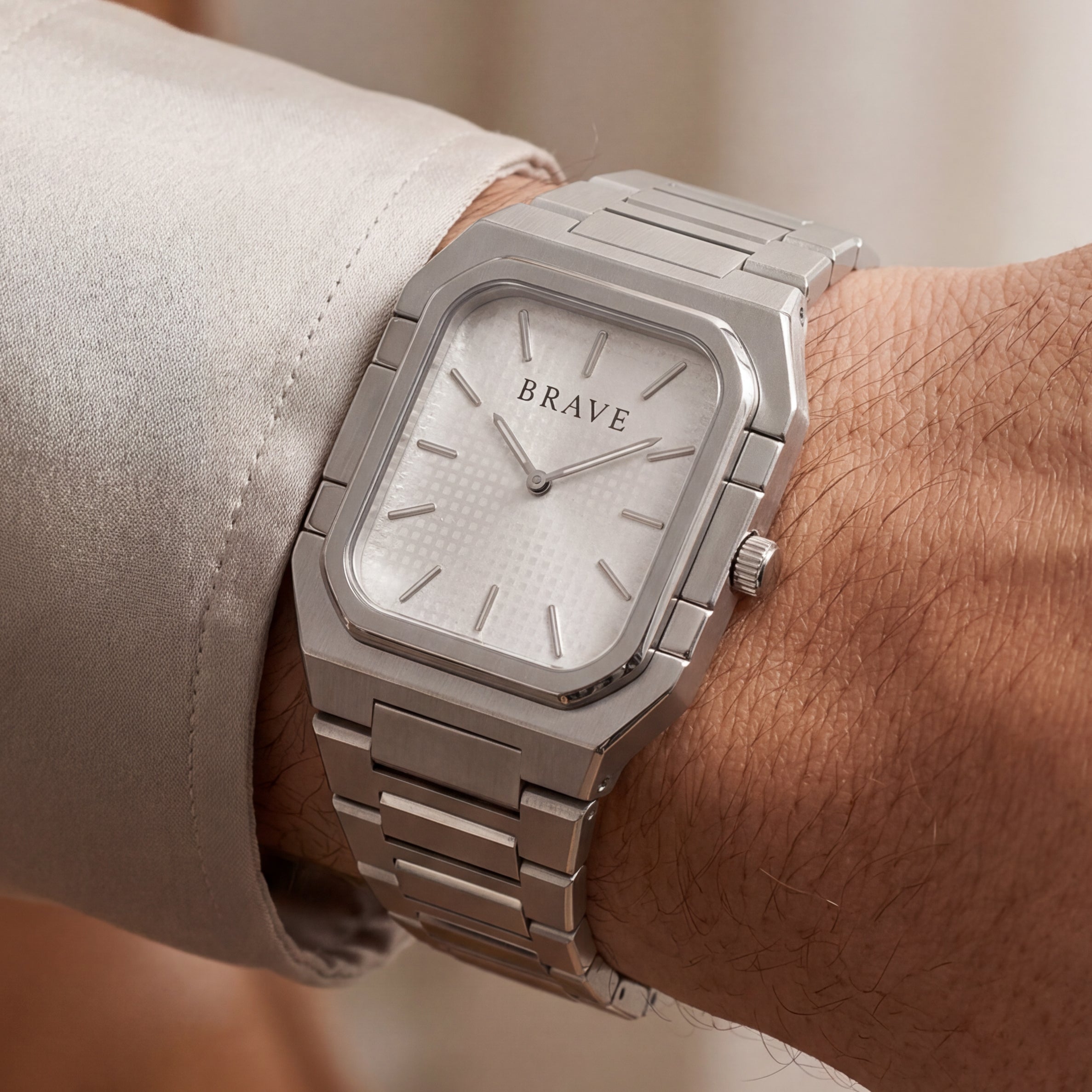 Brando ~ Silver-White Watch BRAVE