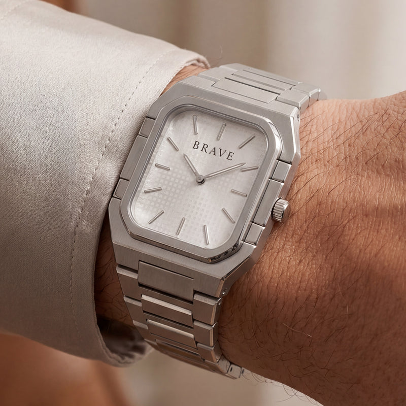 Brando ~ Silver-White Watch BRAVE