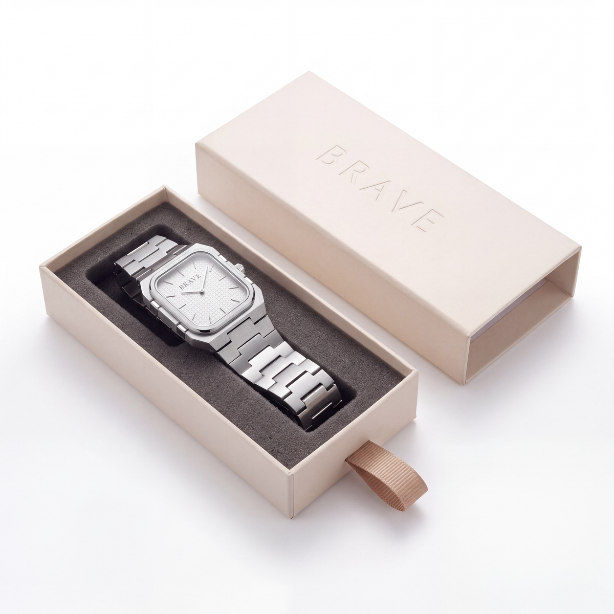 Brando ~ Silver-White Watch BRAVE