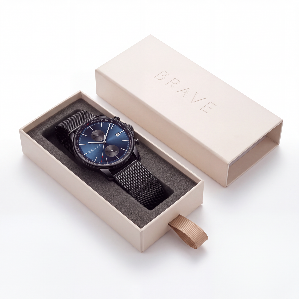 Atlantis ~ Black-Dark Blue Watch BRAVE