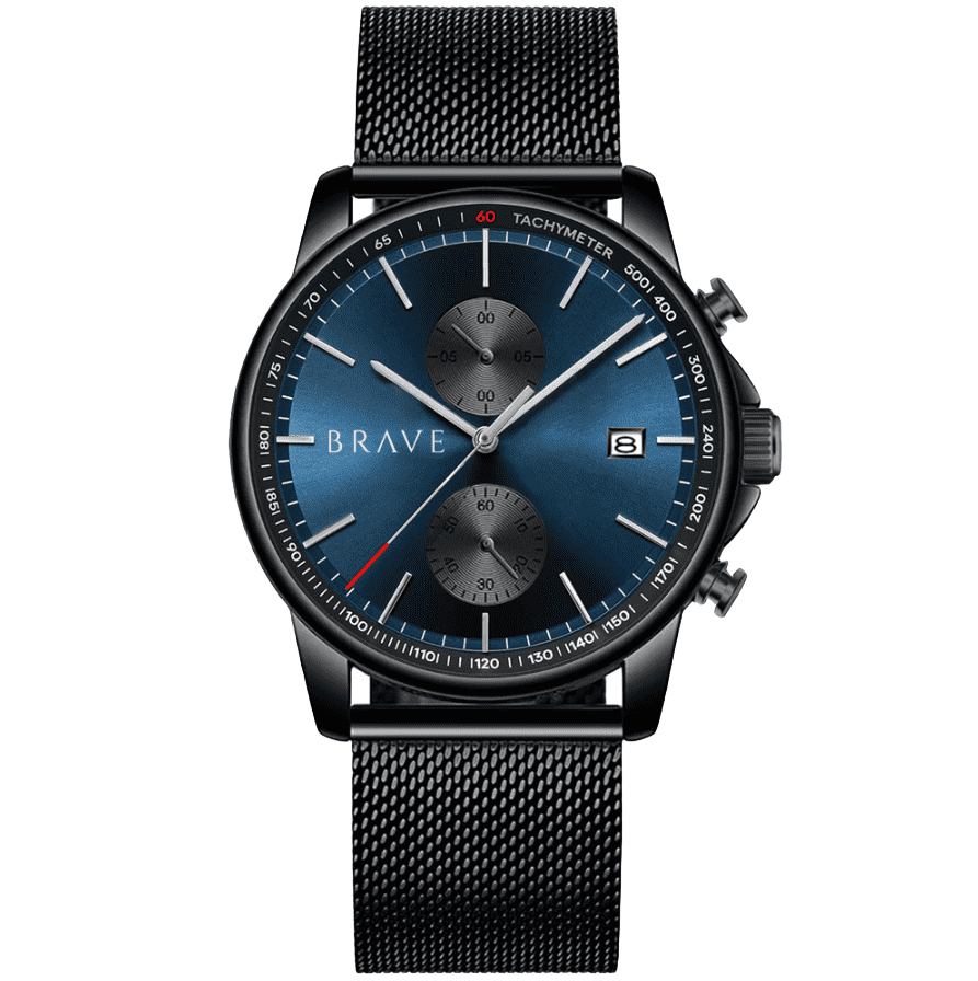 Atlantis ~ Black-Dark Blue Watch BRAVE