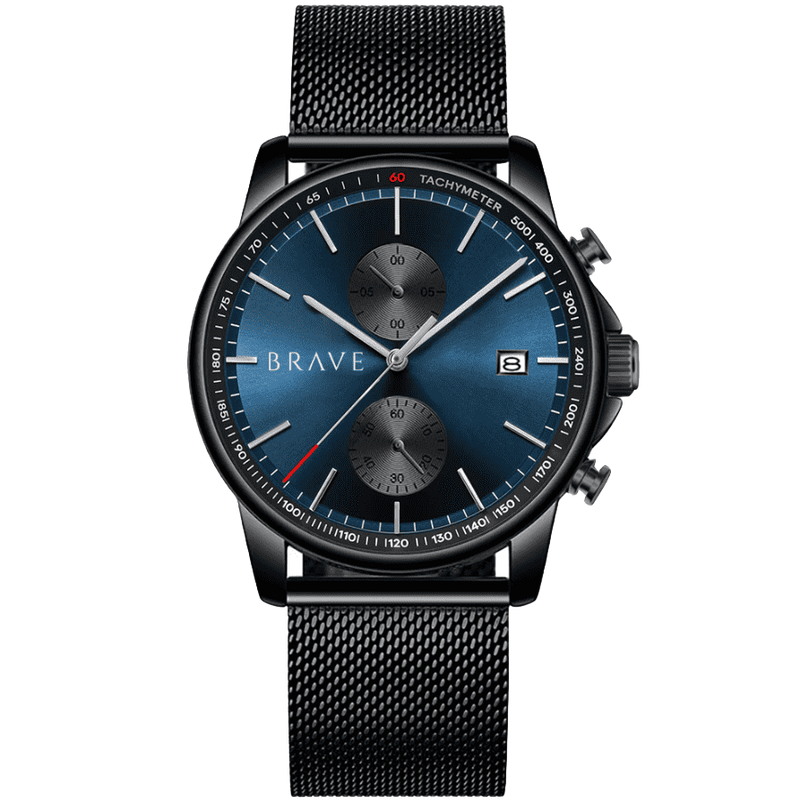 Atlantis ~ Black-Dark Blue Watch BRAVE
