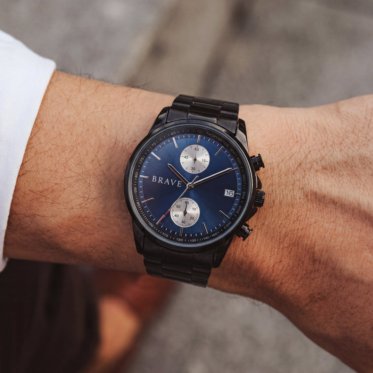 Monarch ~ Black-Dark Blue Watch BRAVE