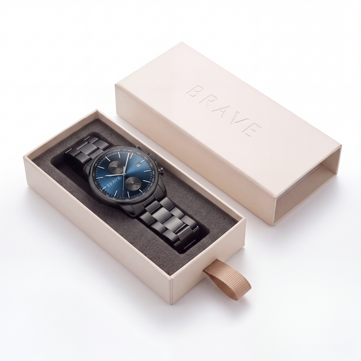 Monarch ~ Black-Dark Blue Watch BRAVE