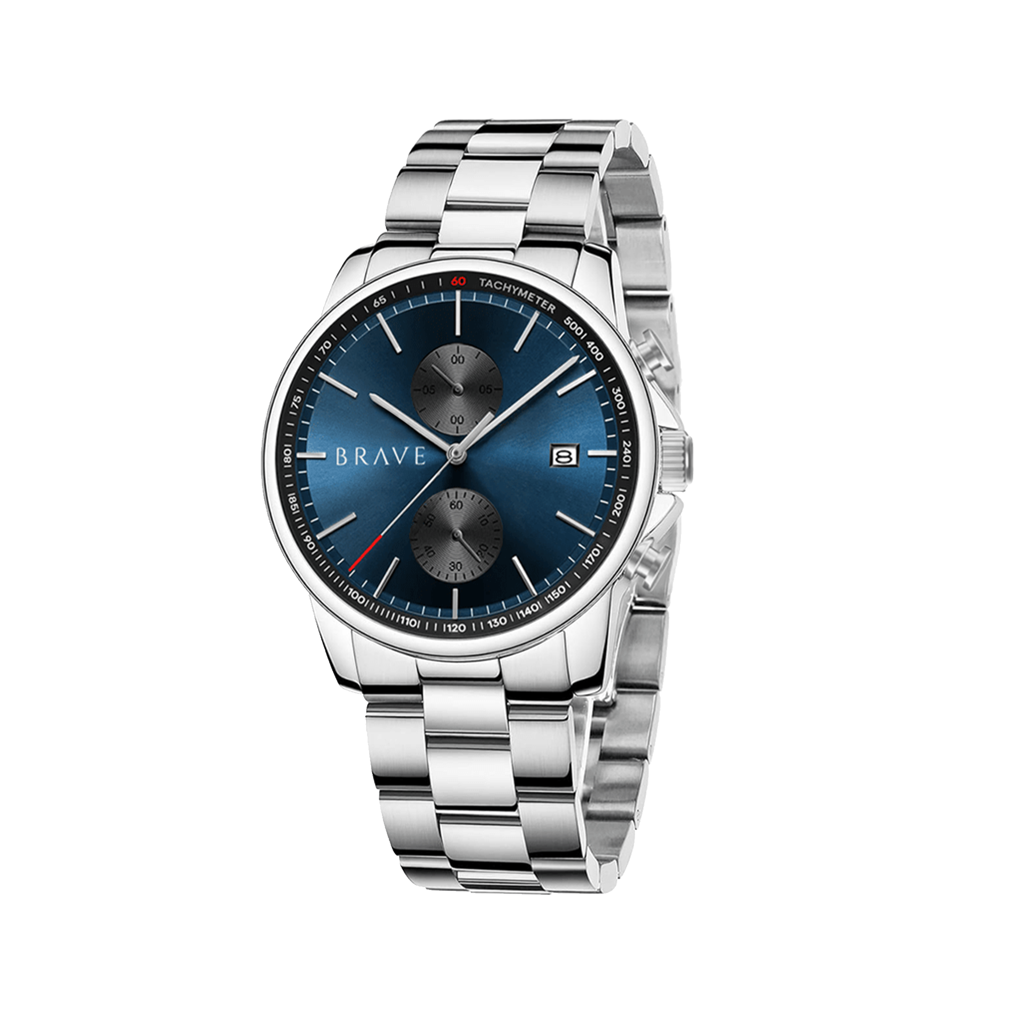 Monarch ~ Silver-Dark Blue Watch BRAVE