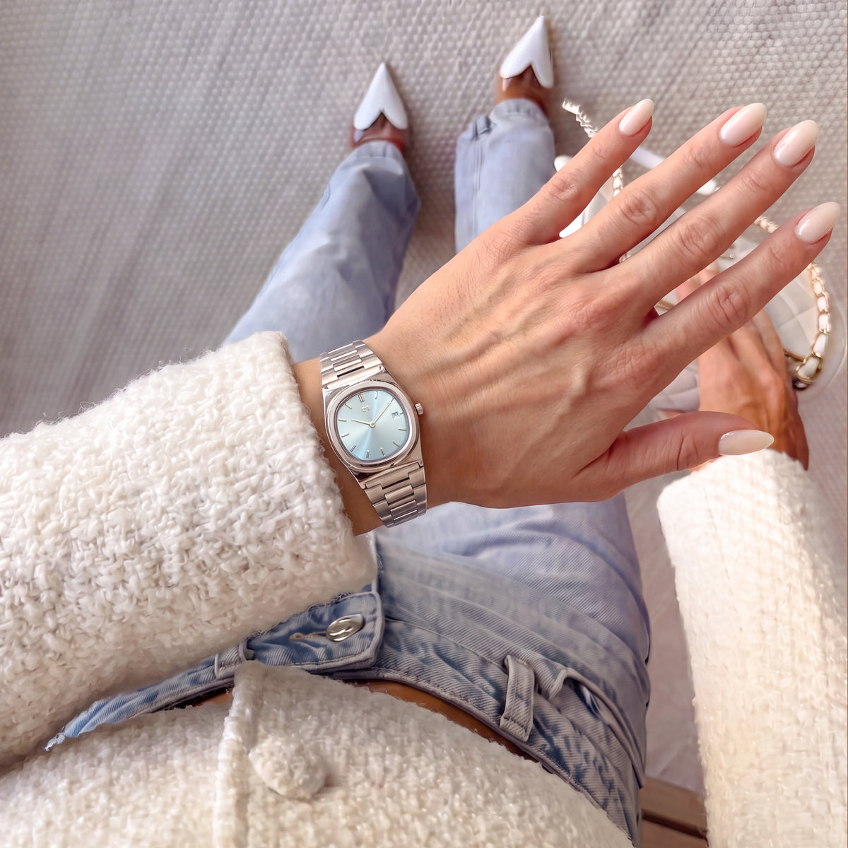 Dainty Watch ~ Silver-Blue
