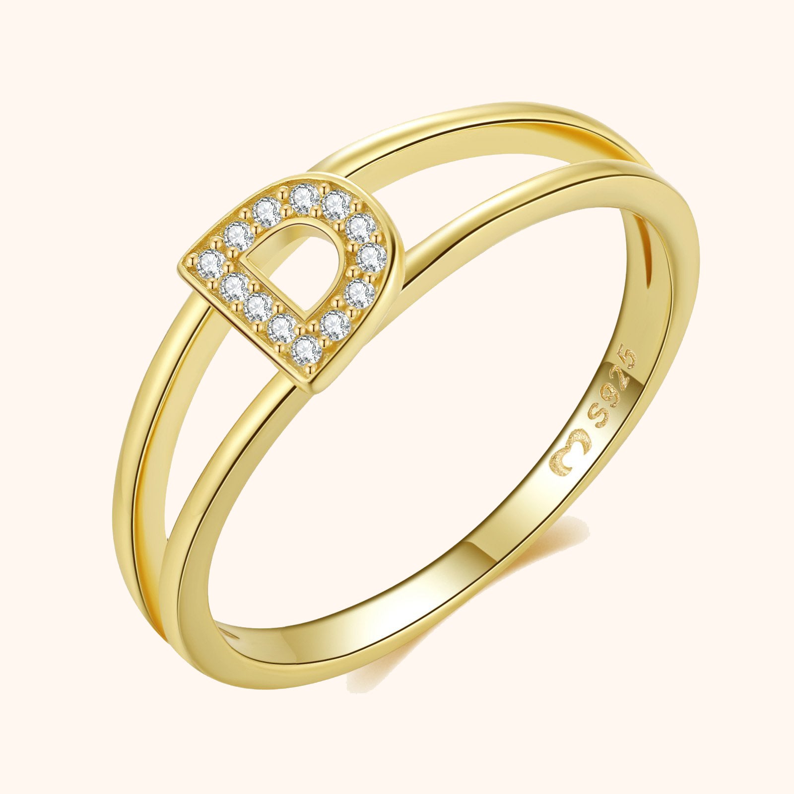 "Golden Initials" Ring