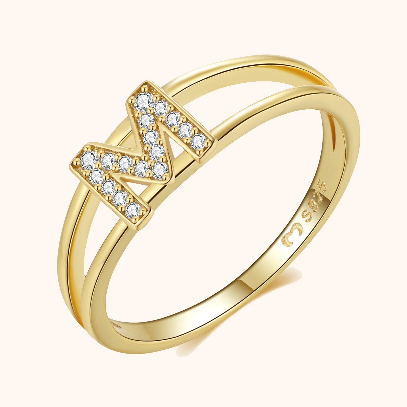 "Golden Initials" Ring