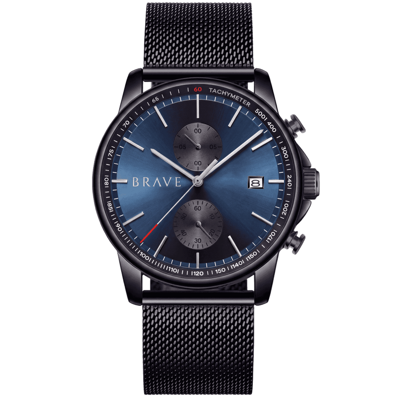 Atlantis ~ Black-Dark Blue Watch BRAVE