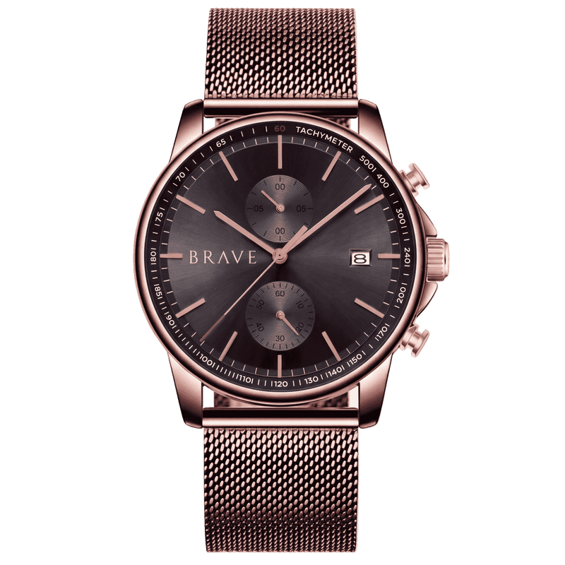 Atlantis ~ Rose Gold-Black Watch BRAVE