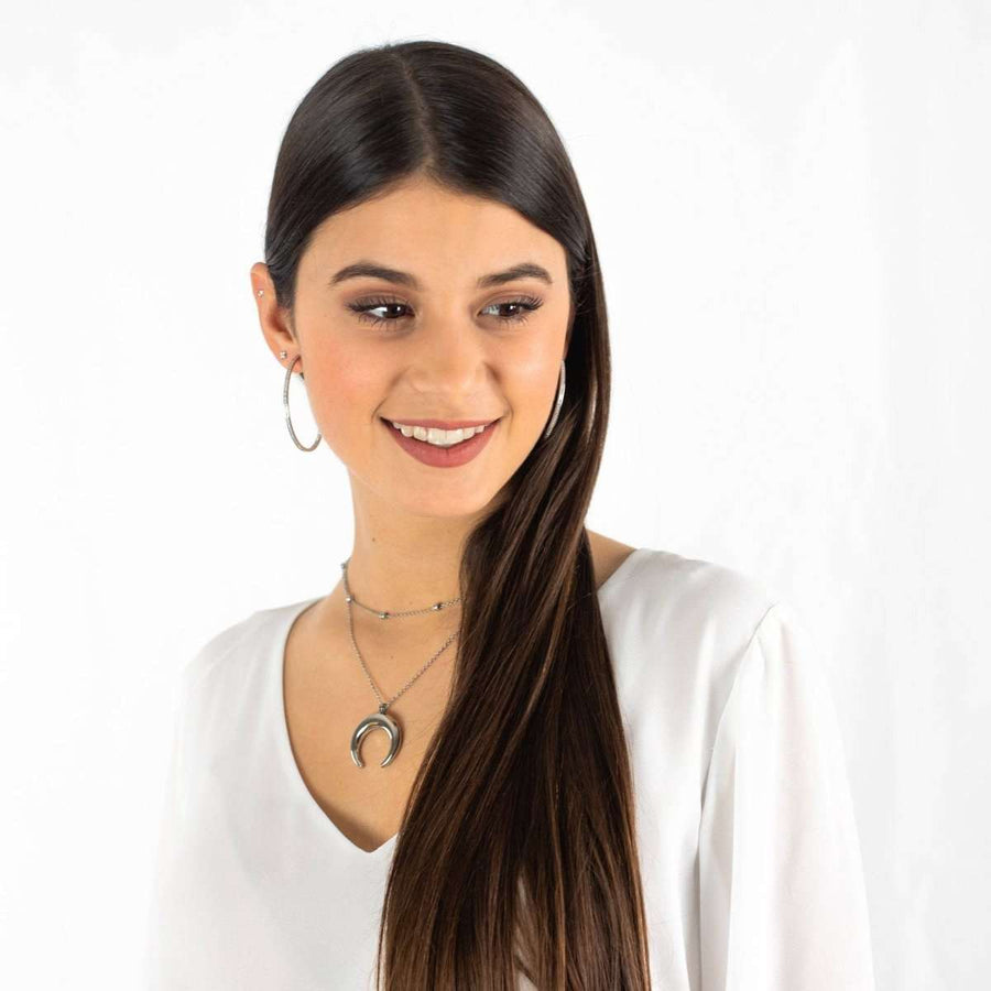 Basic Hoop Earrings - SophiaJewels · worn