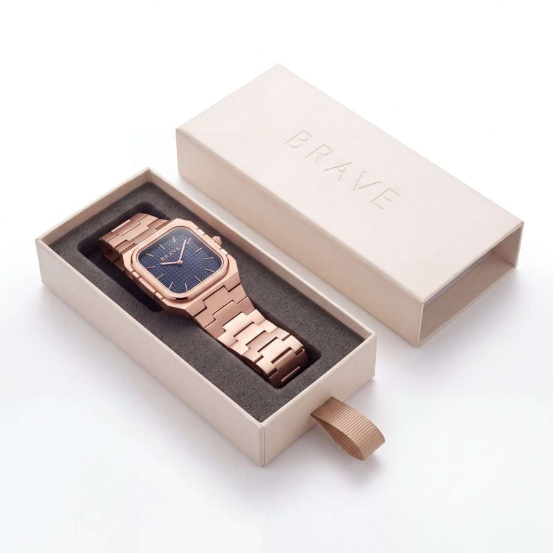 Brando ~ Rose Gold-Blue Watch BRAVE
