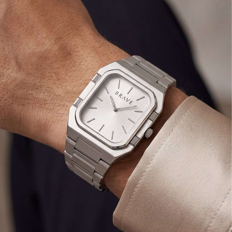 Brando ~ Silver-White Watch BRAVE