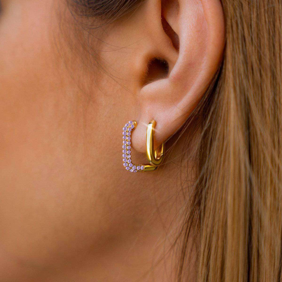 Bright Square Earrings - SophiaJewels · worn