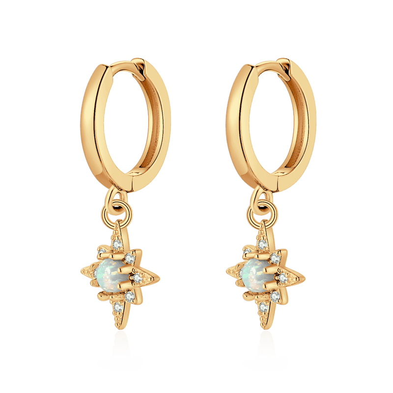Celestial Star Hoop Earrings