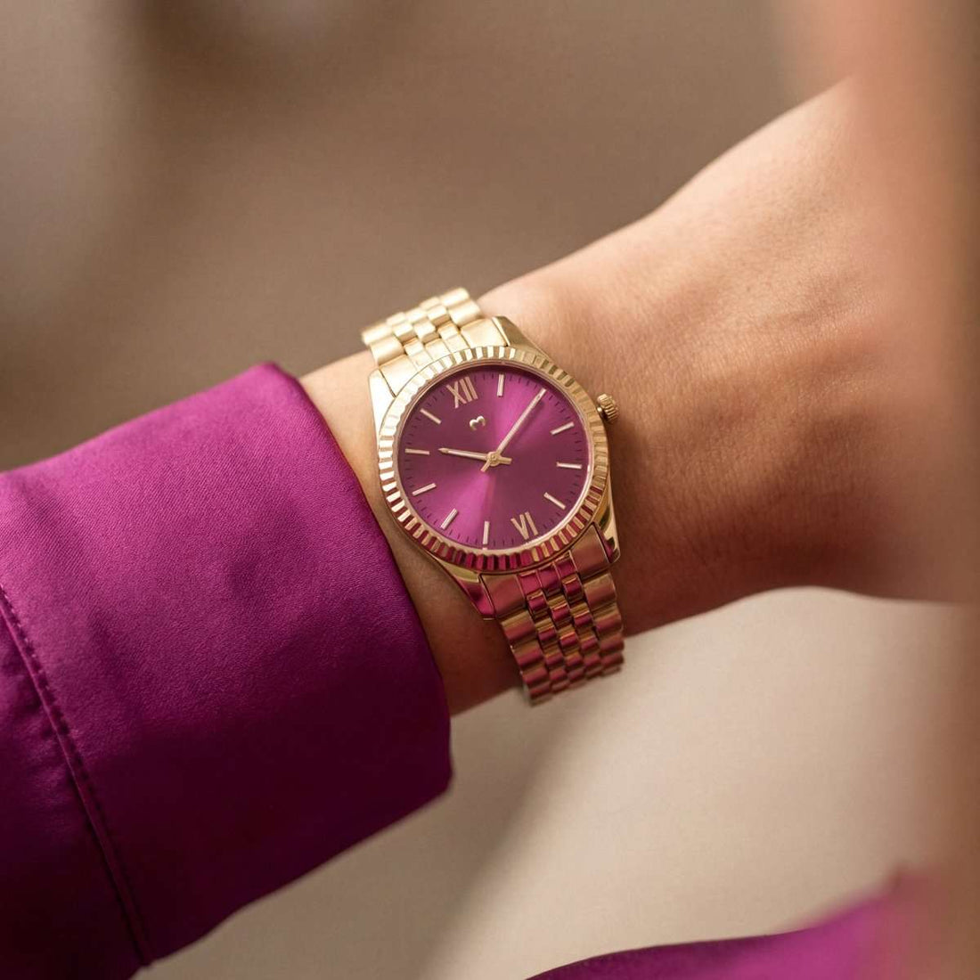 Century Gold-Garnet on the wrist