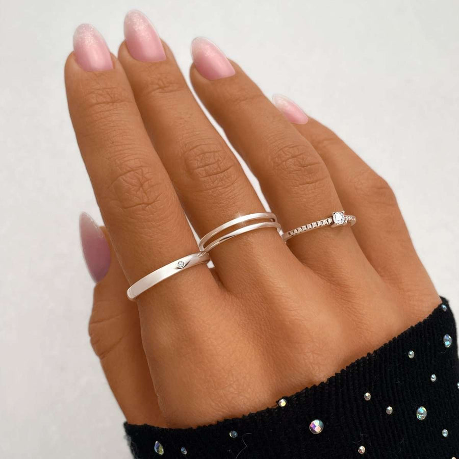 Clear Ring - SophiaJewels · worn