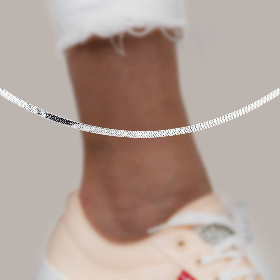 Cleopatra 4MM Anklet - SophiaJewels · worn
