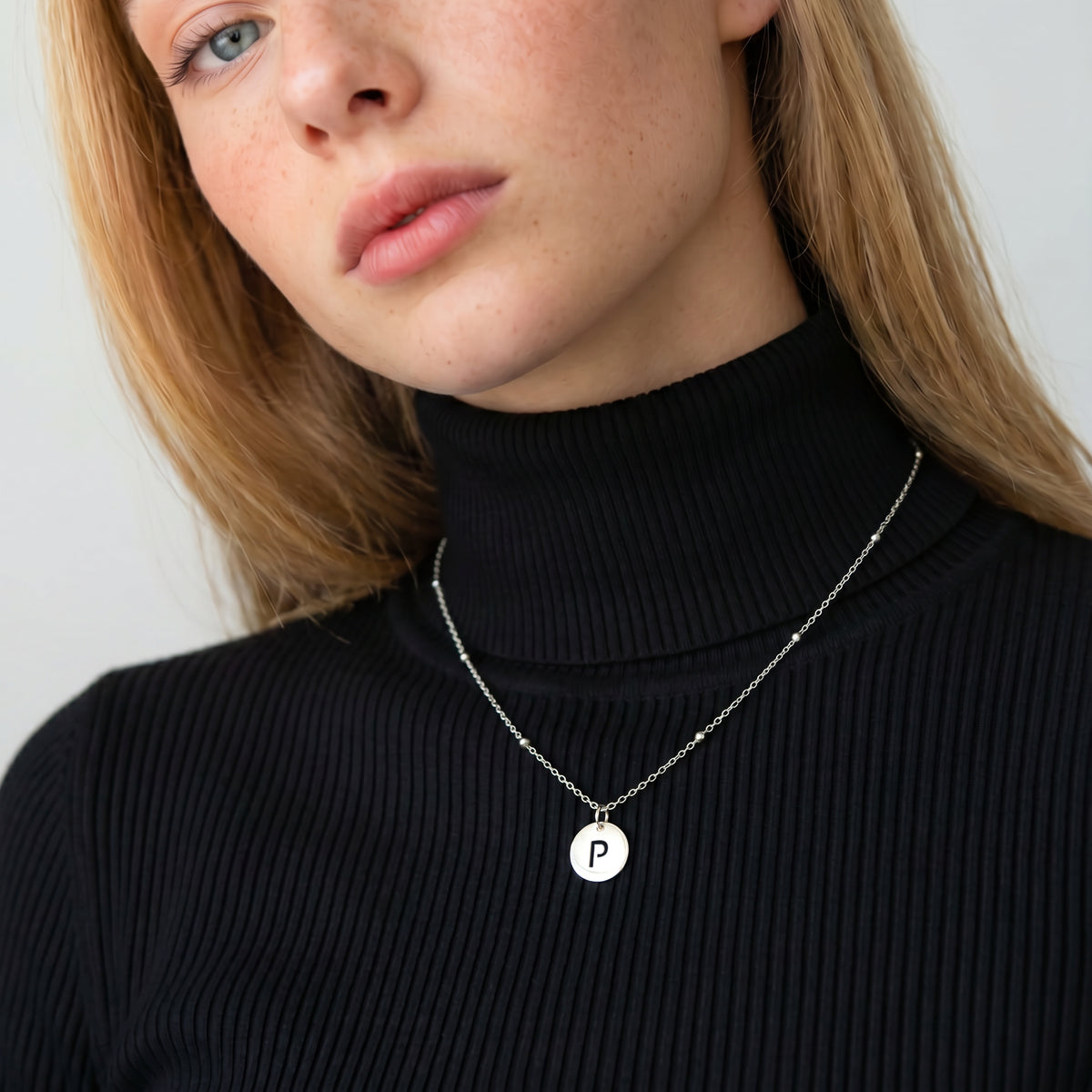 Initial Circle Necklace