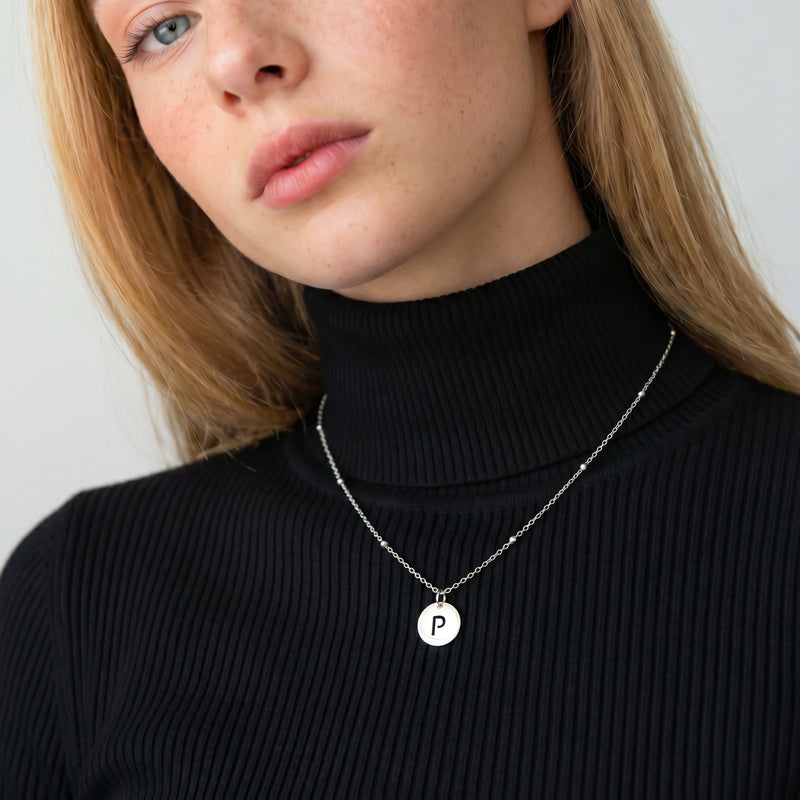 Initial Circle Necklace