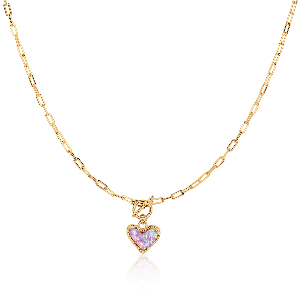 Opal Heart Necklace - SophiaJewels