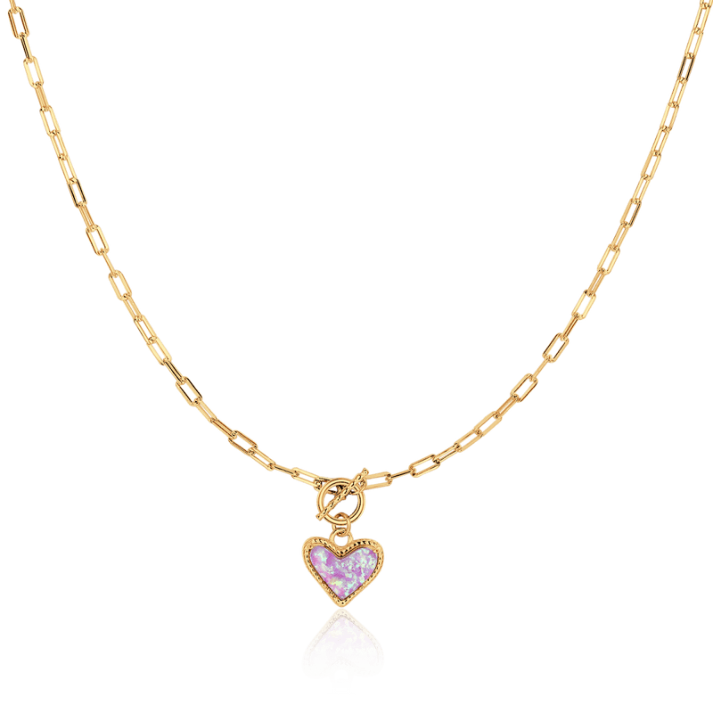 Opal Heart Necklace - SophiaJewels
