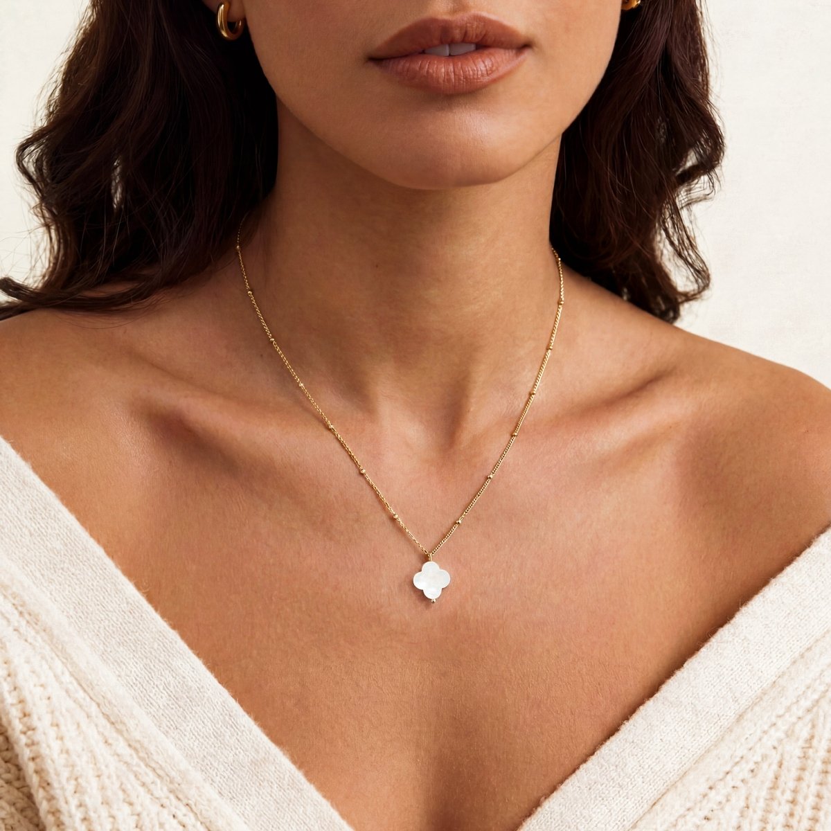 White Clover Necklace