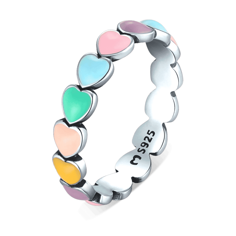 Colourful Hearts Ring