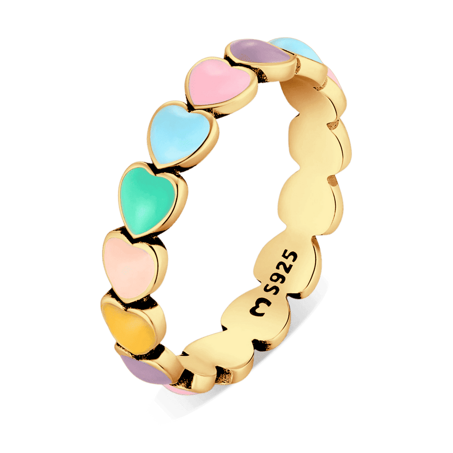 Colourful Hearts Ring - SophiaJewels