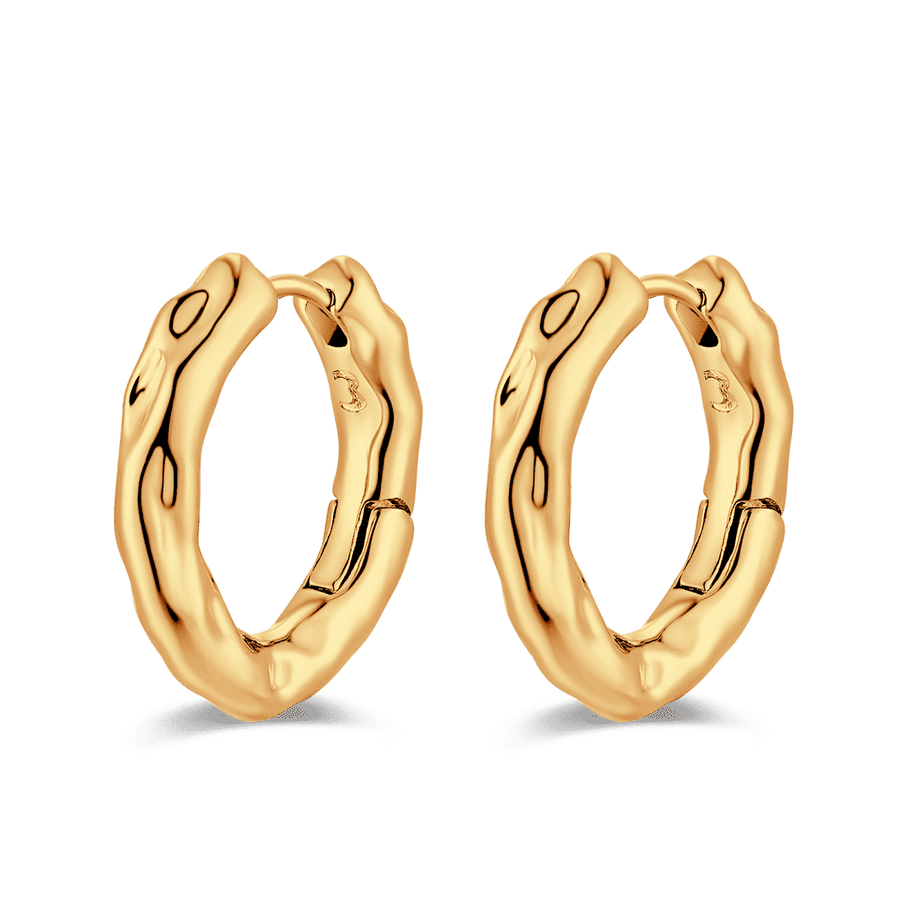 Corrugated Hoop Earrings - SophiaJewels