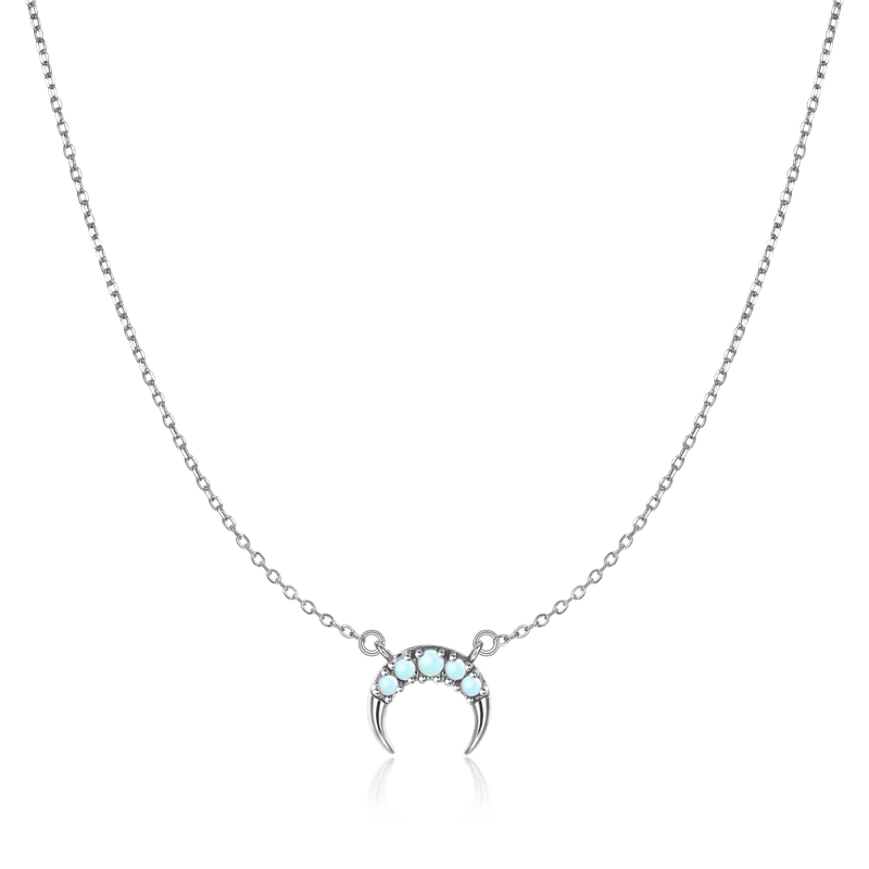 Crystal Crescent Necklace