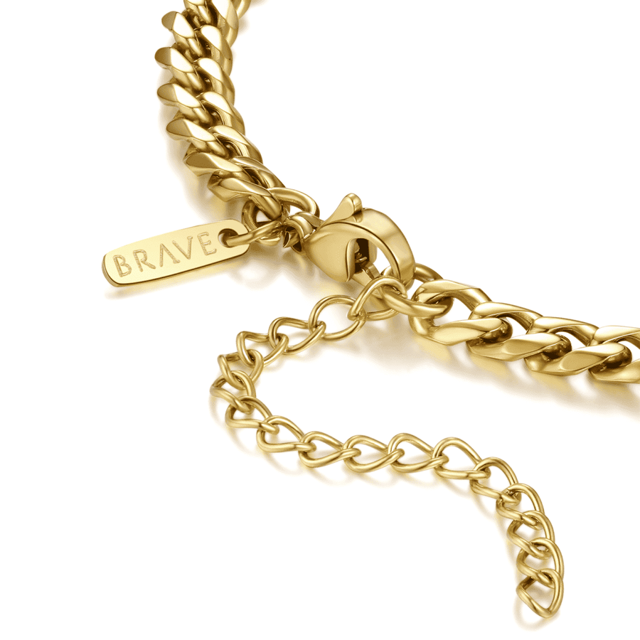 Cuban BRAVE Men's Bracelet - SophiaJewels · worn